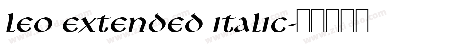Leo Extended Italic字体转换